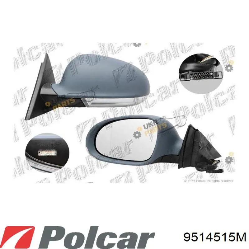 Купить 9514515M Polcar Наружное зеркало левое