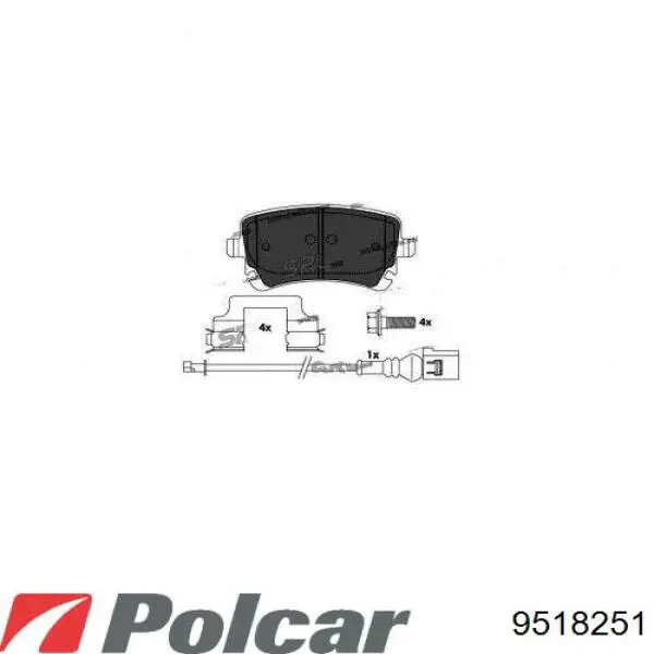 Спойлер переднего бампера 9518251 Polcar