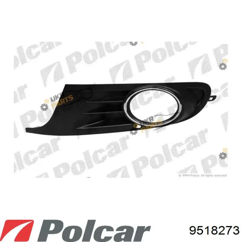 951827-3 Polcar заглушка (решетка противотуманных фар бампера переднего левая)