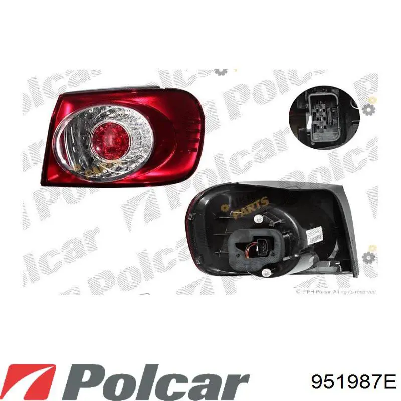 951987-V Polcar фонарь задний правый внешний