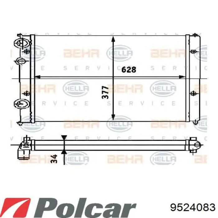 952408-3 Polcar радиатор