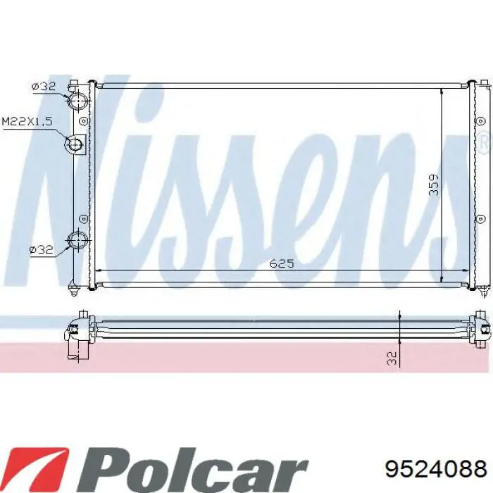 9524088 Polcar Радиатор основной