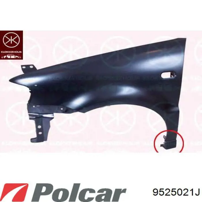 Купить 9525021 Polcar Крыло переднее правое