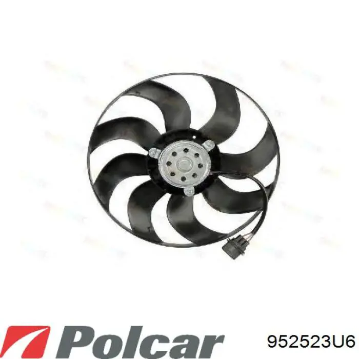 Электровентилятор кондиционера в сборе (мотор+крыльчатка) POLCAR 952523U6