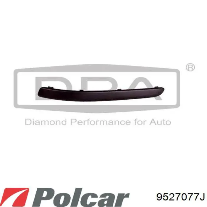 Молдинг бампера переднего правый 9527077J Polcar