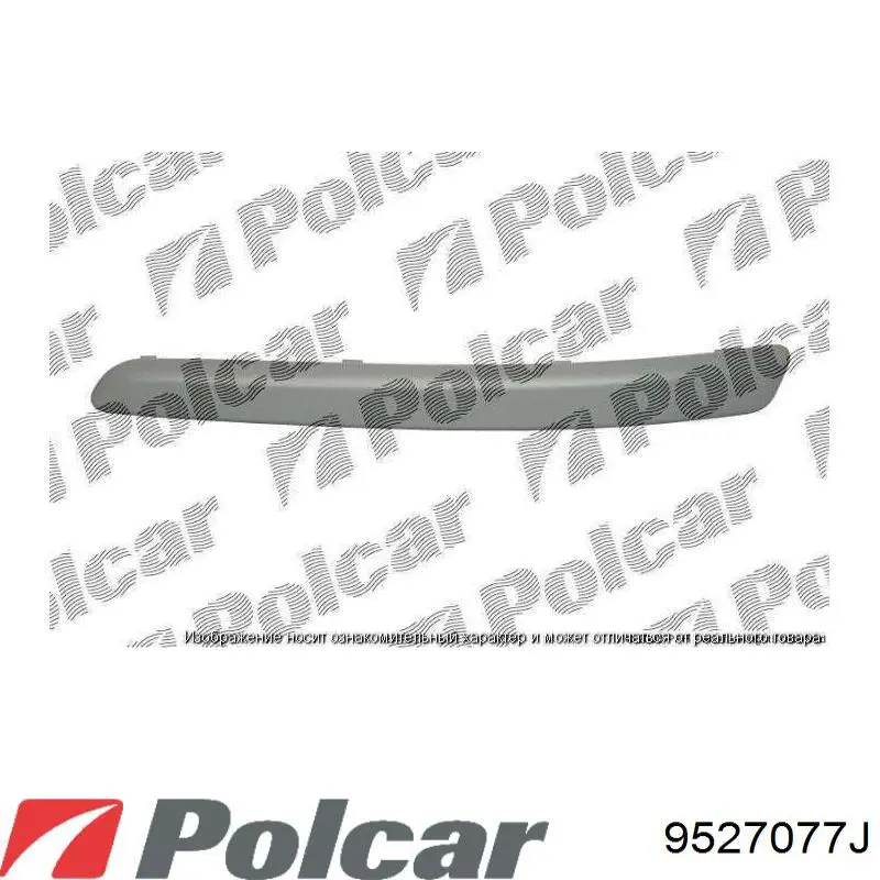 Купить 9527077J Polcar Молдинг бампера переднего правый