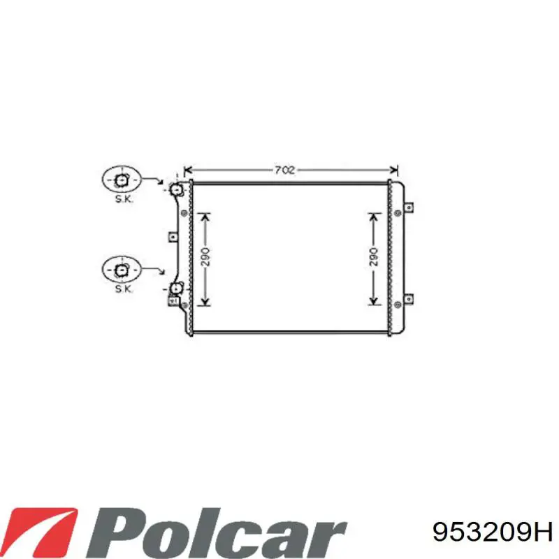 Лампа-фара левая/правая 953209H Polcar