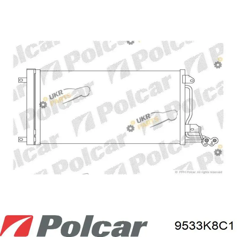 9533K8C1 Polcar радиатор кондиционера