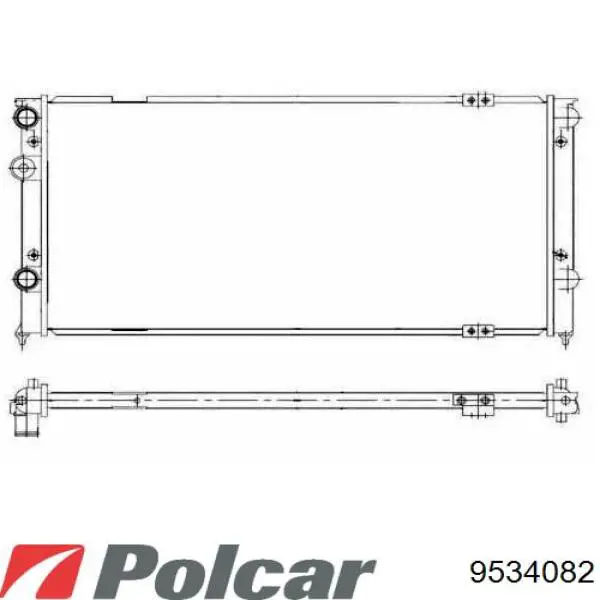Радиатор охлаждения двигателя Polcar 9534082 цена, от 36.52 USD