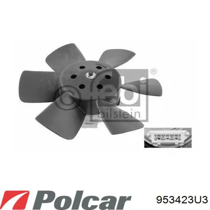 Ventilador (rodete +motor) refrigeración del motor con electromotor derecho 953423U3 Polcar