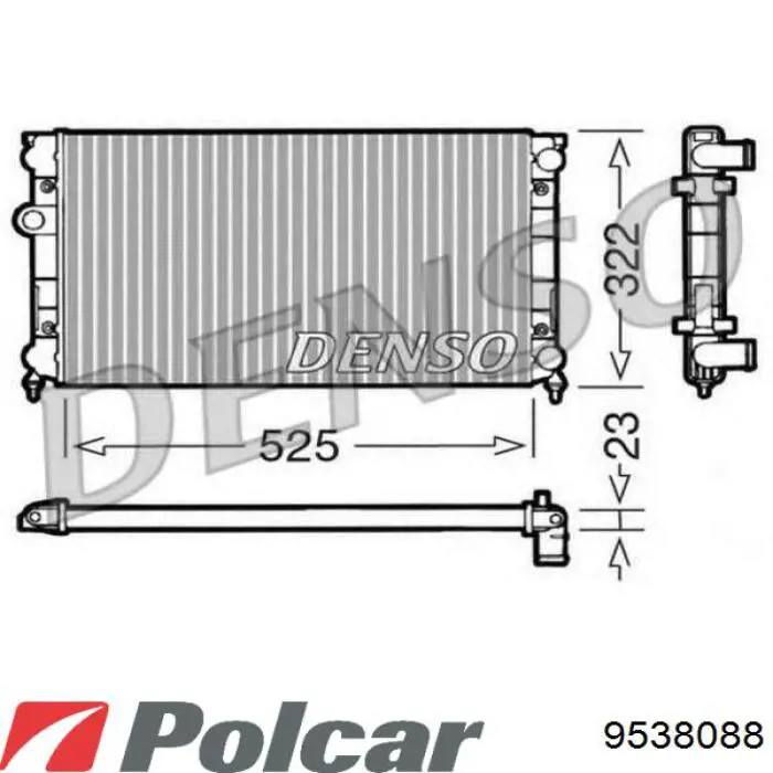 Радиатор 9538088 Polcar