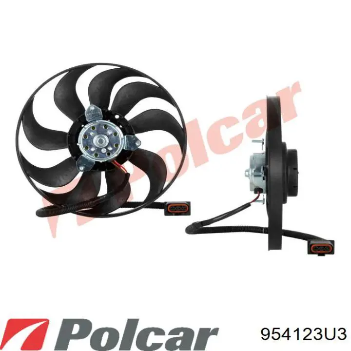 954123U3 Polcar электровентилятор охлаждения в сборе (мотор+крыльчатка)