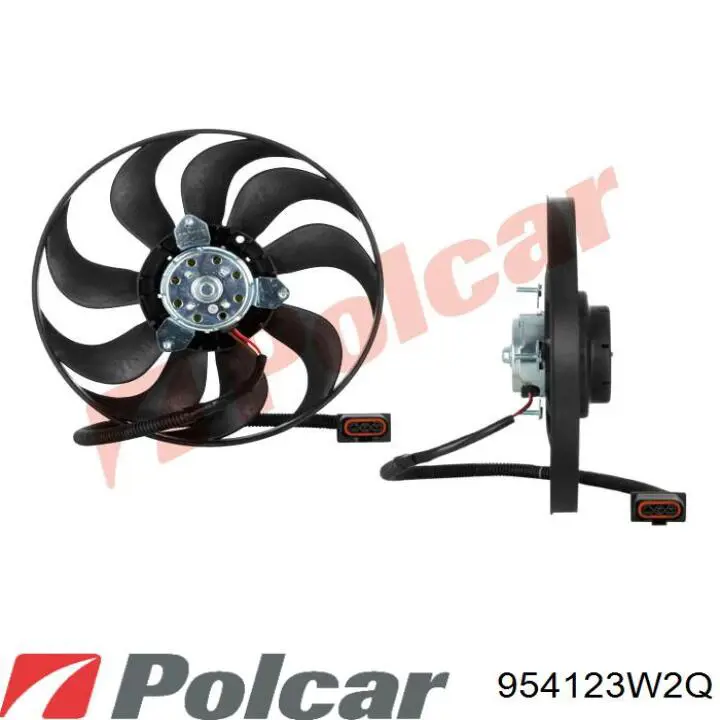 954123W2-Q Polcar диффузор радиатора охлаждения, в сборе с мотором и крыльчаткой