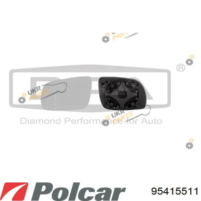 95415511 Polcar Зеркальный элемент правого зеркала заднего вида