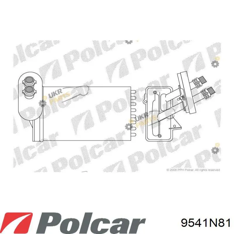 9541N81 Polcar радиатор печки