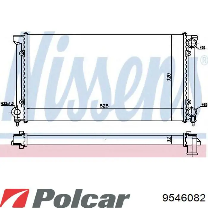 Радиатор 9546082 Polcar