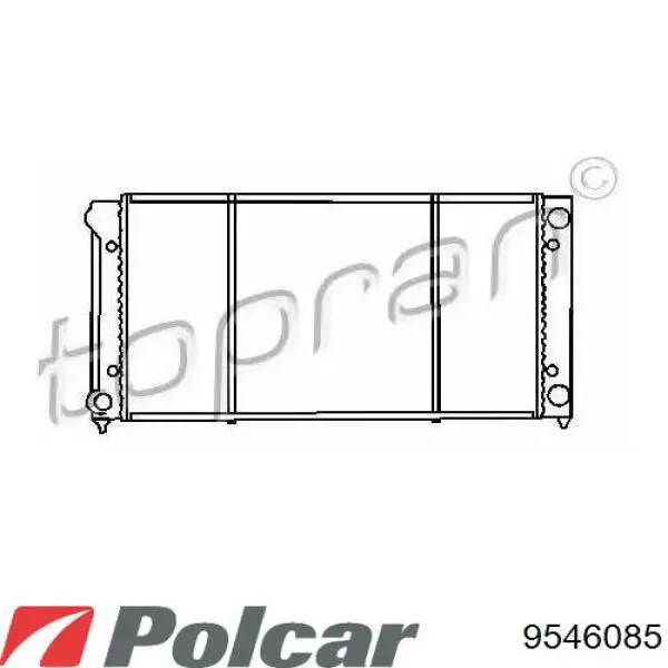 Радиатор охлаждения двигателя Polcar 9546085 цена, от 41.72 USD