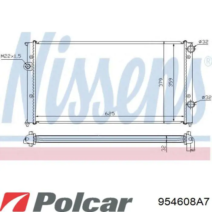 Радиатор 954608A7 Polcar