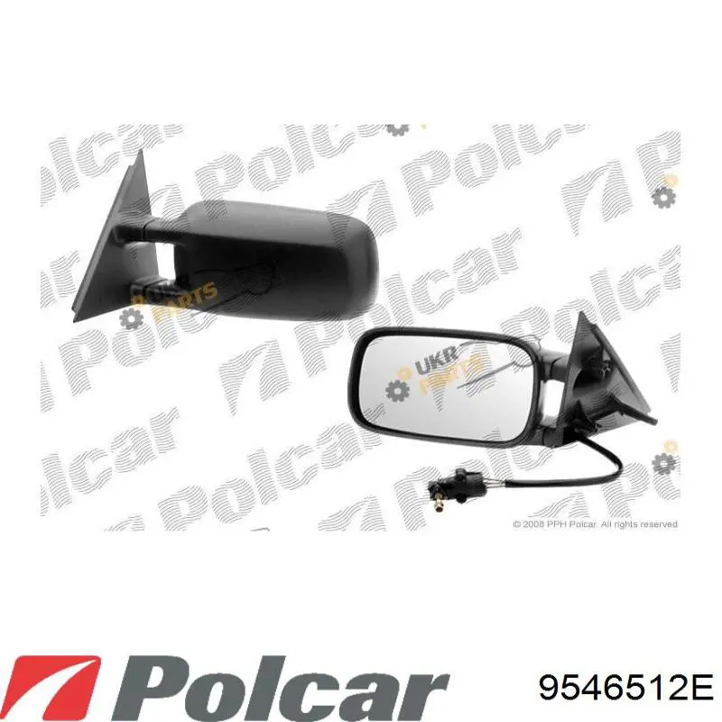 Купить 9546512E Polcar Корпус зеркала заднего вида левого (внутрення часть)