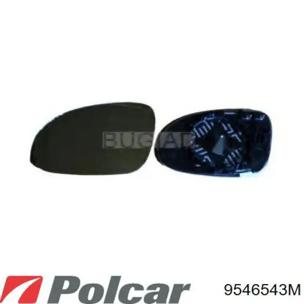 Зеркальный элемент водительского зеркала Polcar 9546543M цена, от 12.60 USD
