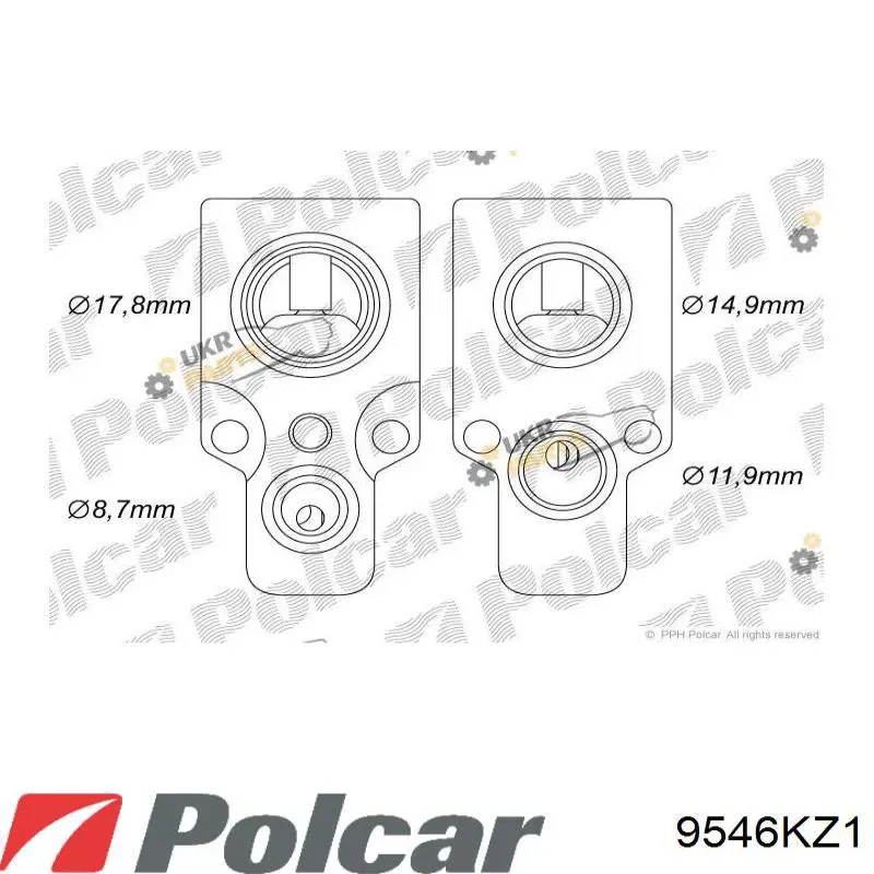 9546KZ1 Polcar клапан trv кондиционера