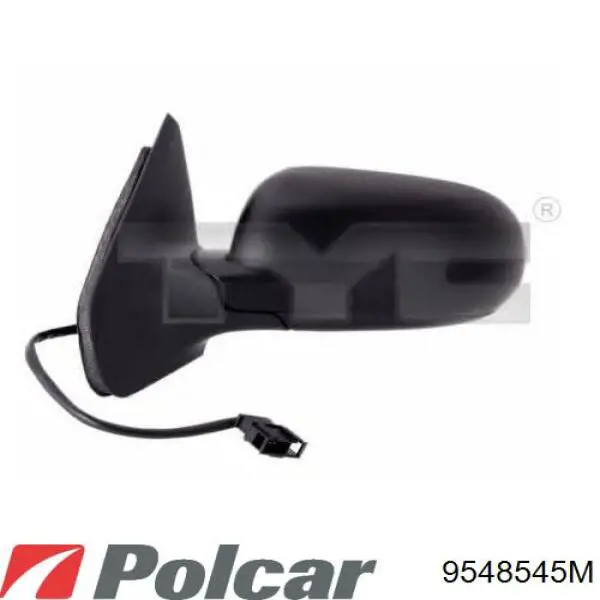 Стекло левого зеркала заднего вида 9548545M Polcar