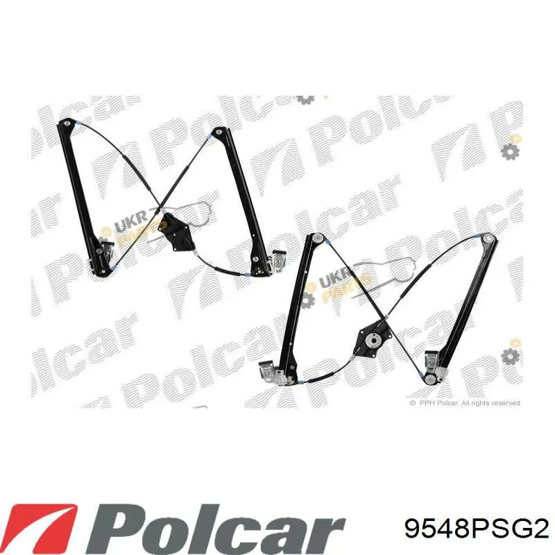 Купить 9548PSG2 Polcar Стеклоподъемник (механизм перемещения стекла)