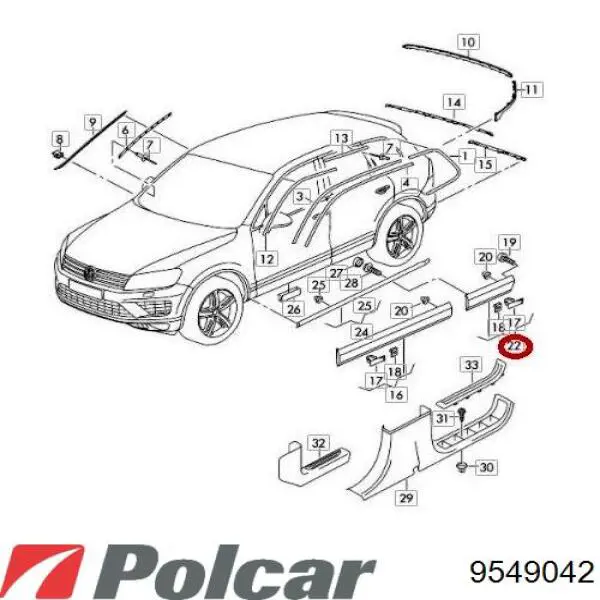 Панель передняя Polcar 9549042 цена, от 64.37 USD