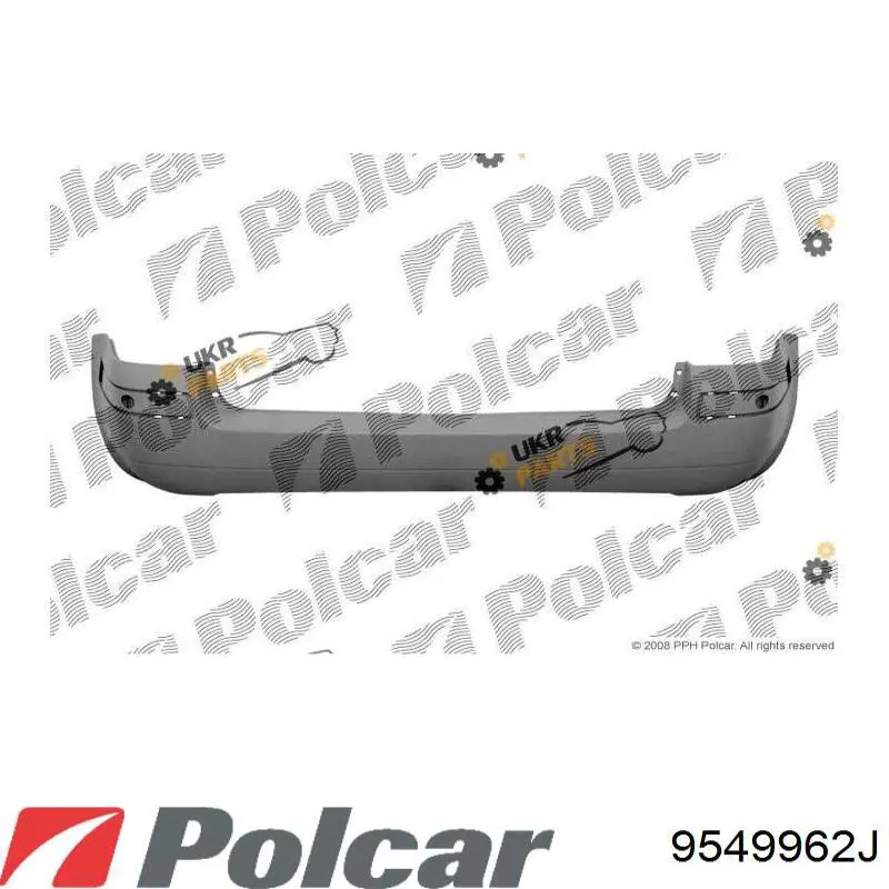 Задний бампер 9549962J Polcar