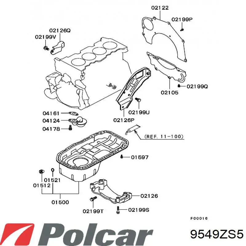 9549ZS5 Polcar Актуатор замка задней двери