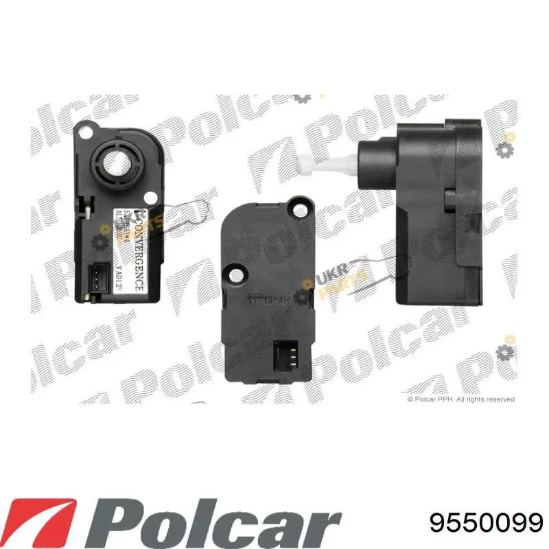 Elemento de regulación, regulación del alcance de faros 9550099 Polcar