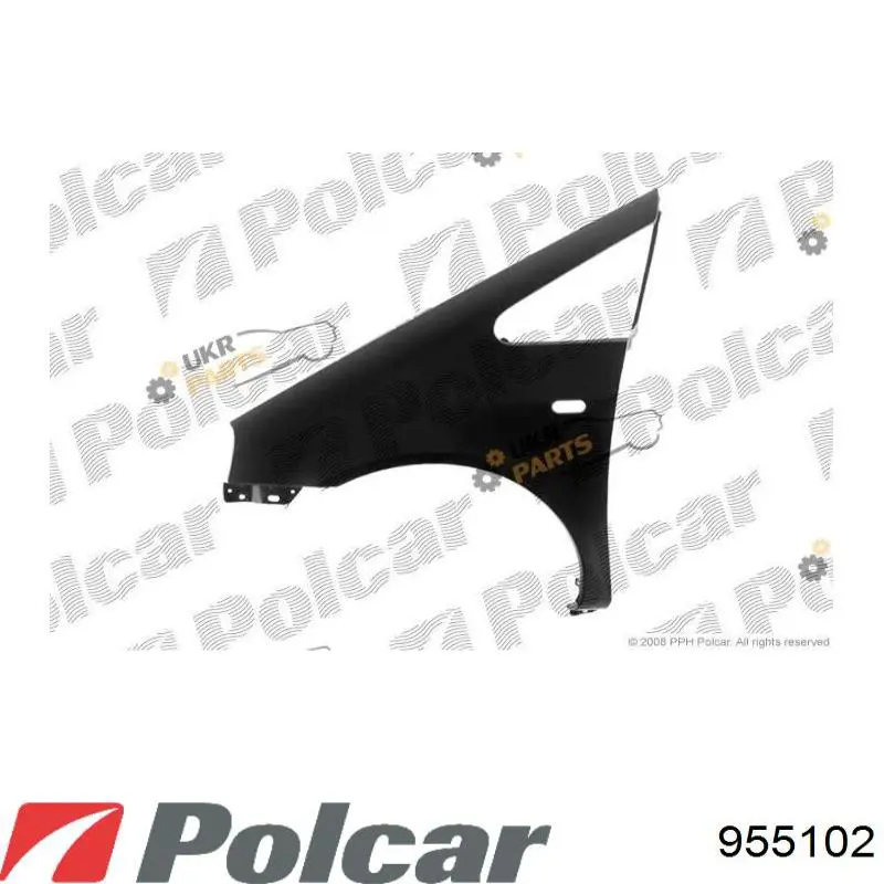 955102 Polcar крыло переднее правое