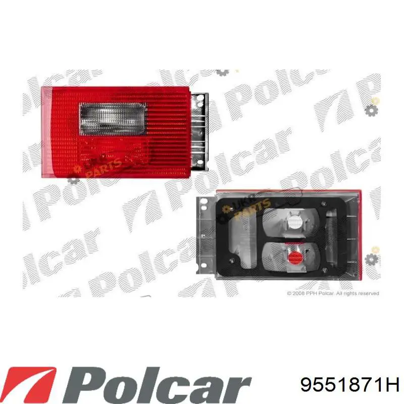 9551871H Polcar фонарь задний левый внутренний
