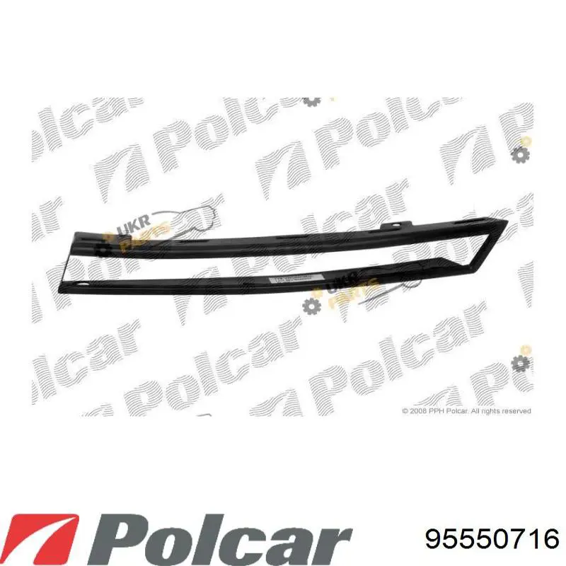 95550716 Polcar молдинг бампера переднего правый