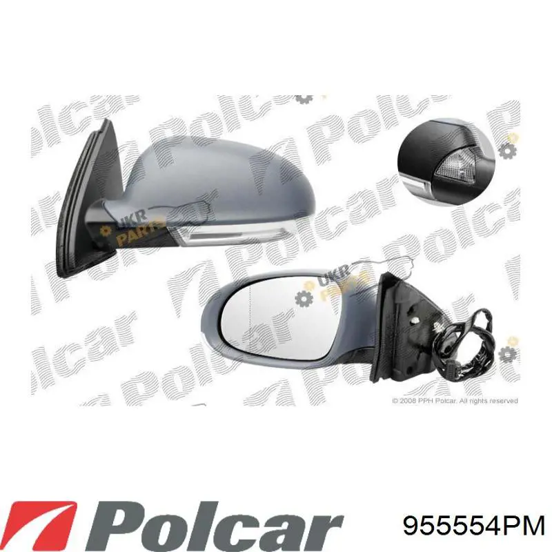 955554PM Polcar накладка (крышка зеркала заднего вида левая)