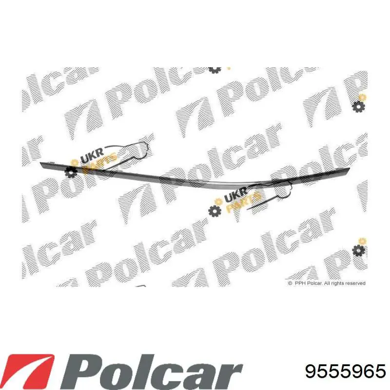 955596-5 Polcar молдинг бампера заднего левый