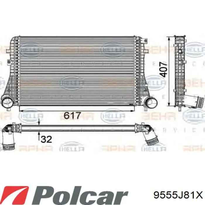 Интеркулер 9555J81X Polcar