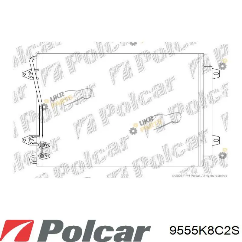 9555K8C2S Polcar радиатор кондиционера