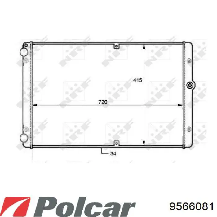 Радиатор охлаждения двигателя Polcar 9566081 цена, от 79.69 USD