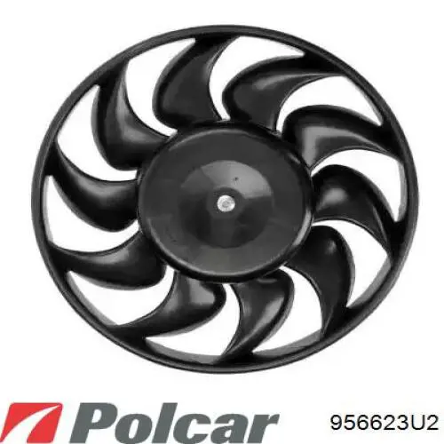 Электровентилятор охлаждения в сборе (мотор+крыльчатка) POLCAR 956623U2