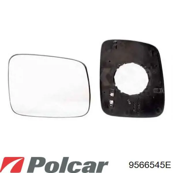 Стекло правого зеркала заднего вида 9566545E Polcar