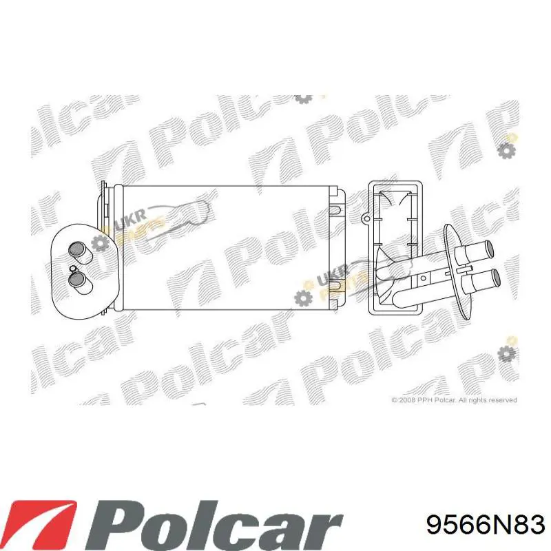 Радиатор печки 9566N83 Polcar