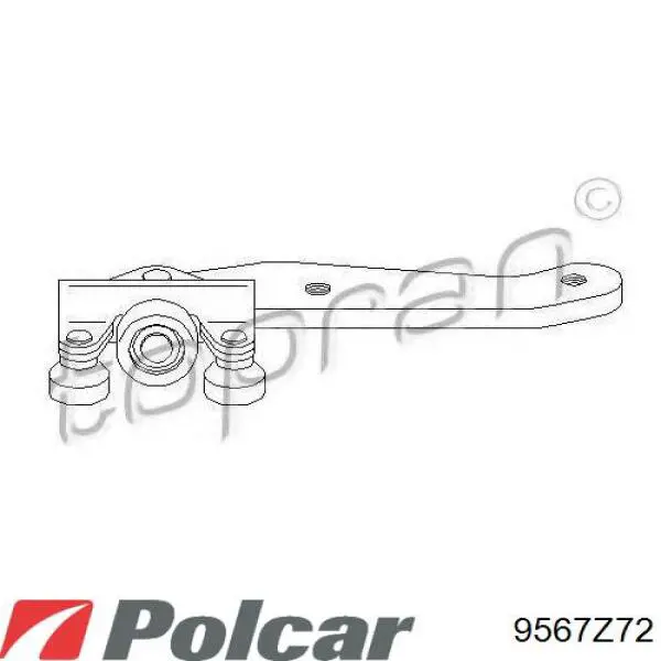 Ролик двери боковой (сдвижной) правый нижний 9567Z72 Polcar