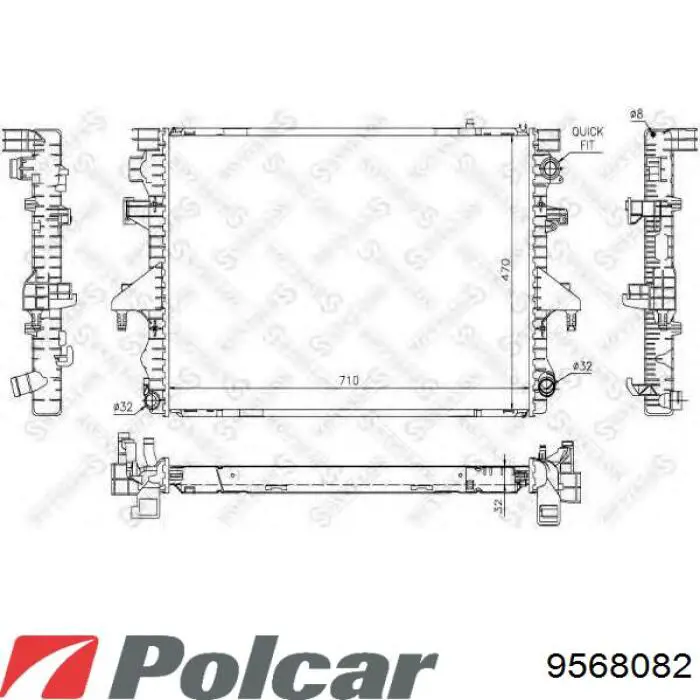 Радиатор 9568082 Polcar