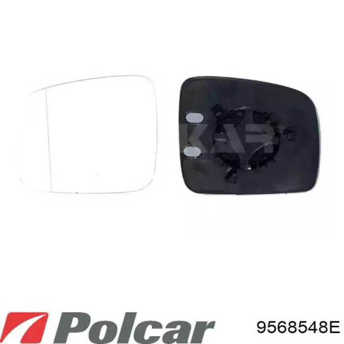 Стекло левого зеркала заднего вида 9568548E Polcar