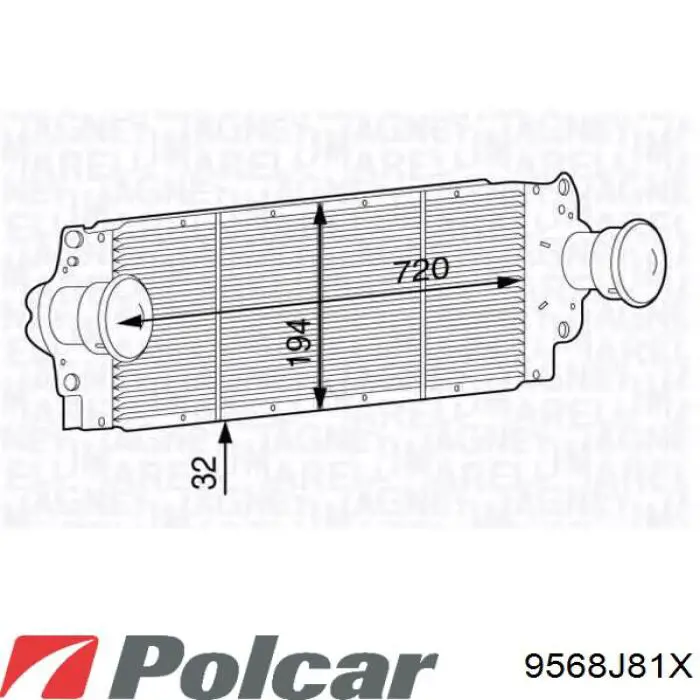 Интеркулер 9568J81X Polcar