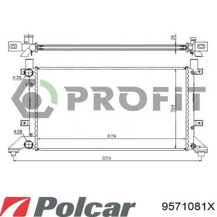 Радиатор 9571081X Polcar