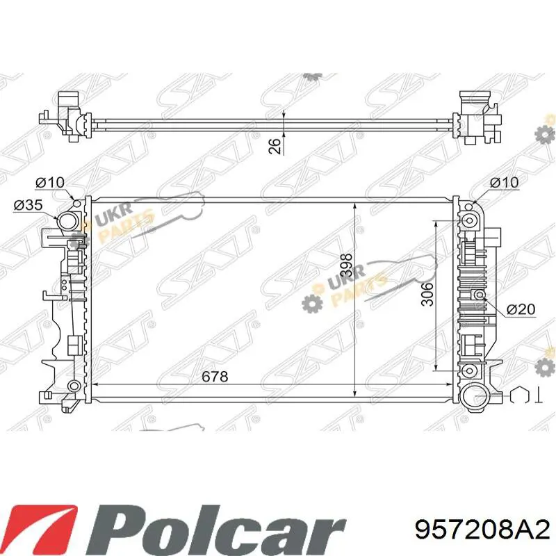 957208A2 Polcar Радиатор основной