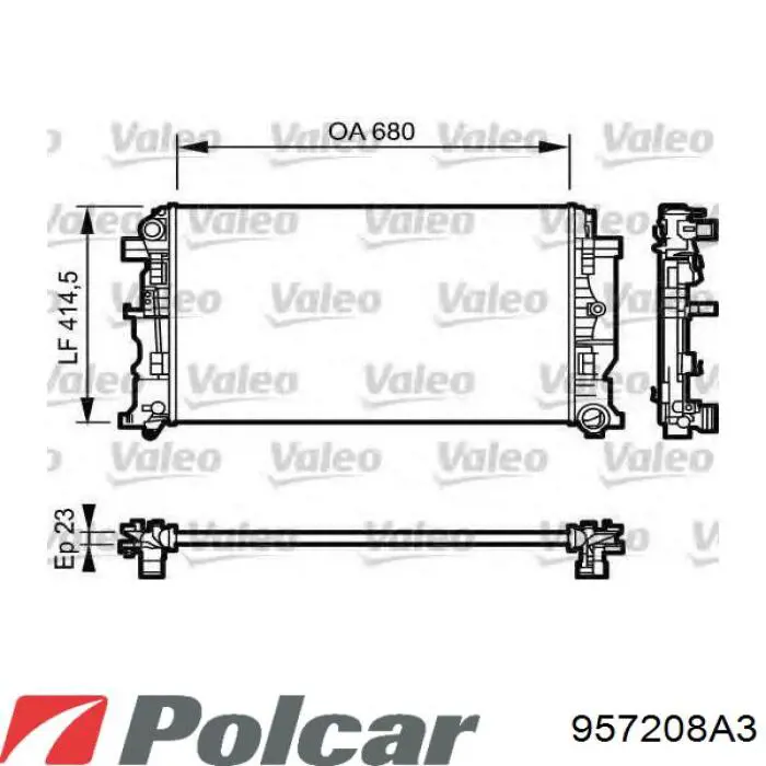 957208A3 Polcar Радиатор основной
