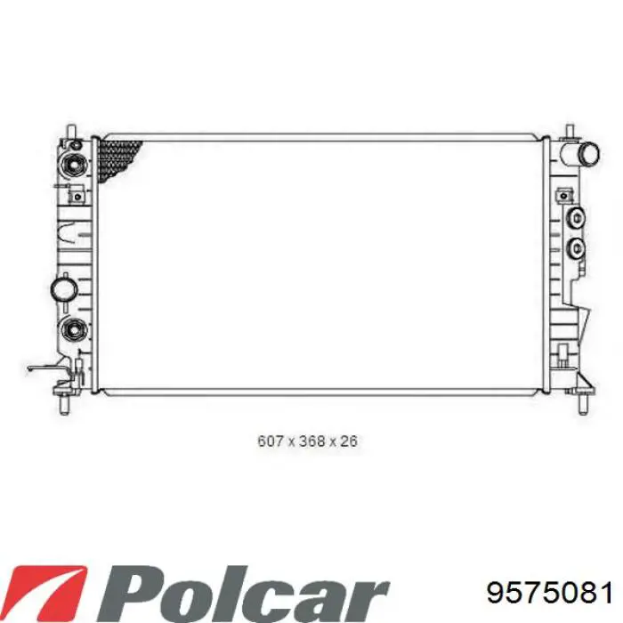 Радиатор 9575081 Polcar